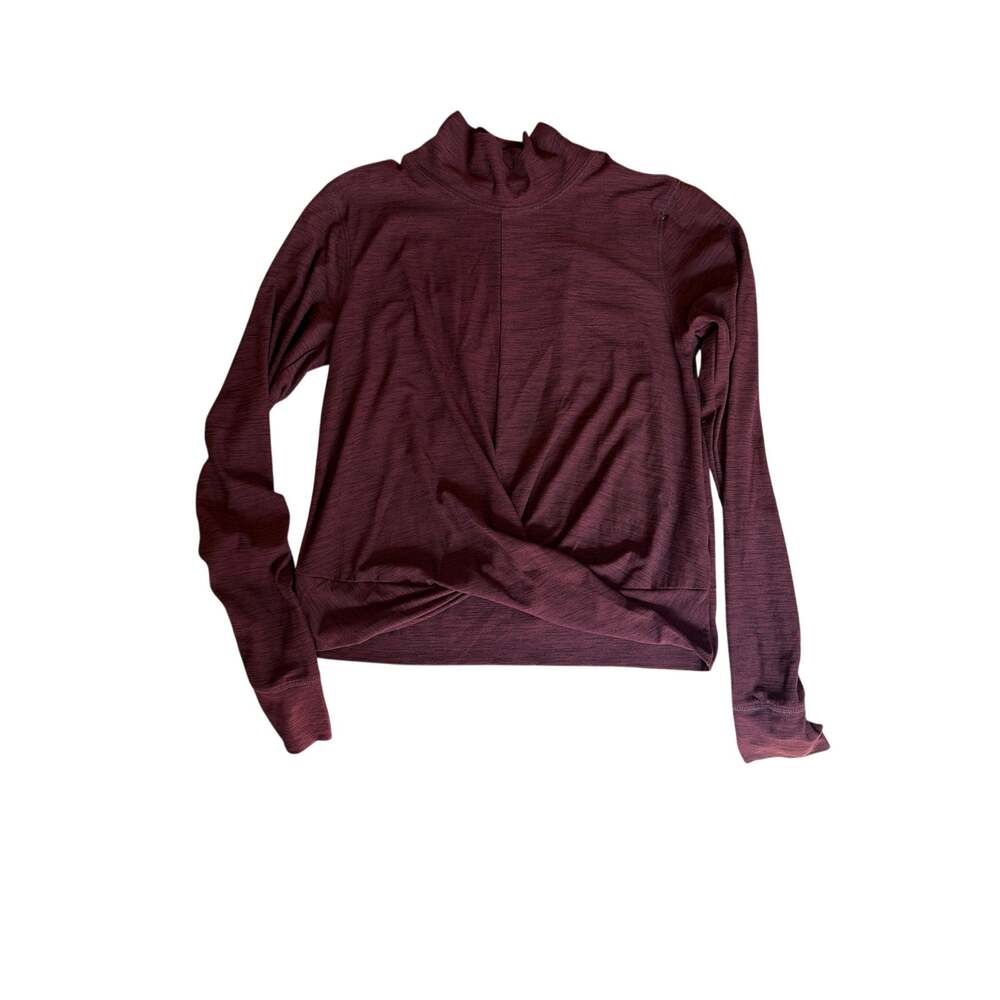 Old Navy Active Breathe On Maroon Long Sleeve Top Women's Size XS